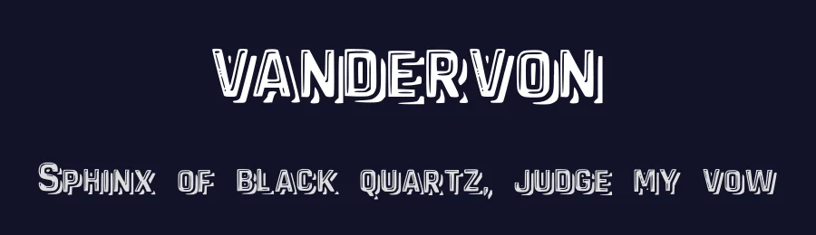 vandervon — Display Font — thumbnail 2