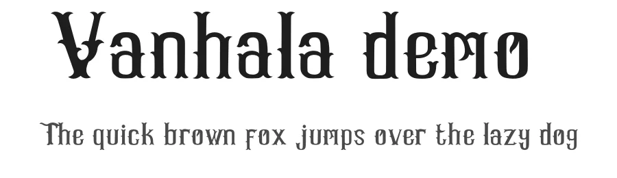 Vanhala demo1 by Gumacreative — Display Font