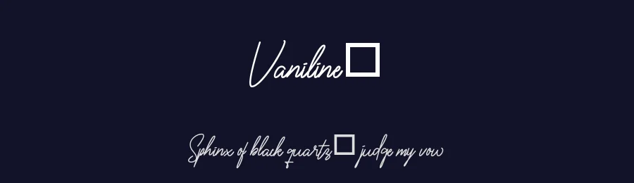 Vaniline1 — Display Font — thumbnail 2