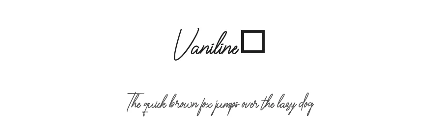 Vaniline1 — Display Font
