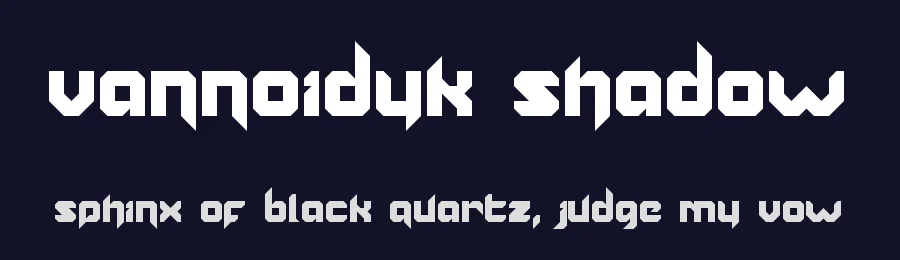 Vannoidyk Shadow — Display Font — thumbnail 2