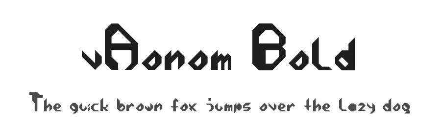 vAonom Bold — Display Font