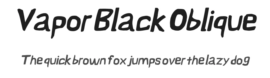 Vapor Black Oblique — Display Font
