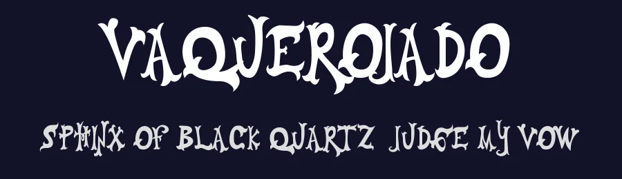 VAQUEROJADO — Display Font — thumbnail 2