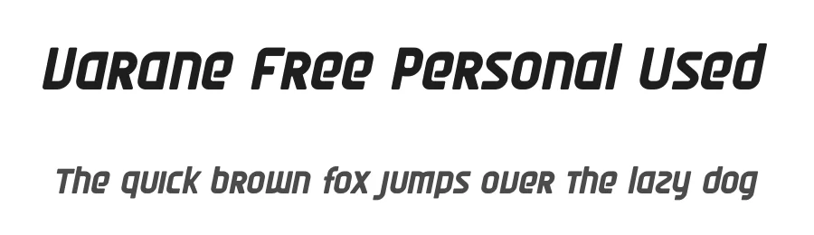 Varane Free Personal Used by Lettercorner Studio — Display Font
