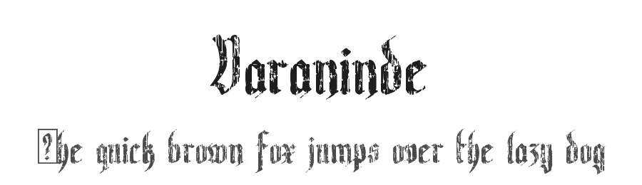 Varaninde — Display Font