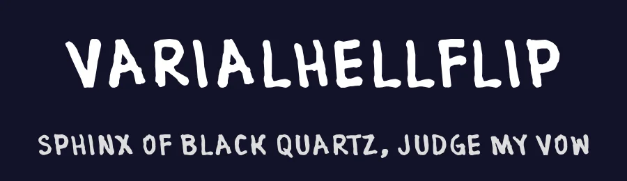 VARIALHELLFLIP — Display Font — thumbnail 2