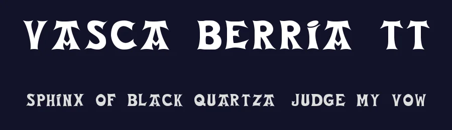Vasca Berria TT — Display Font — thumbnail 2