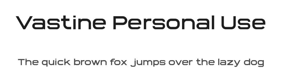 Vastine Personal Use by Din Studio — Display Font