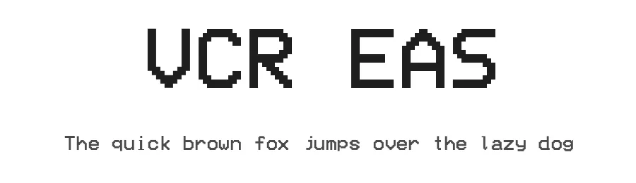 VCR EAS — Display Font
