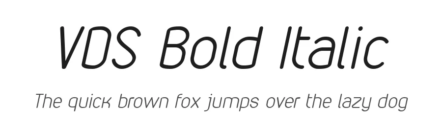 VDS Bold Italic by artmaker — Display Font