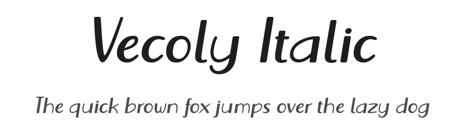 Vecoly Italic by Jasman Nazara; Situjuh Nazara — Display Font