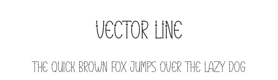 Vector Line — Display Font