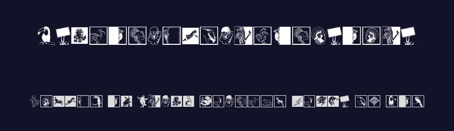 VectorAnimalsOrPeople — Display Font — thumbnail 2