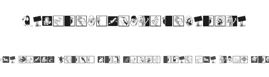 VectorAnimalsOrPeople — Display Font