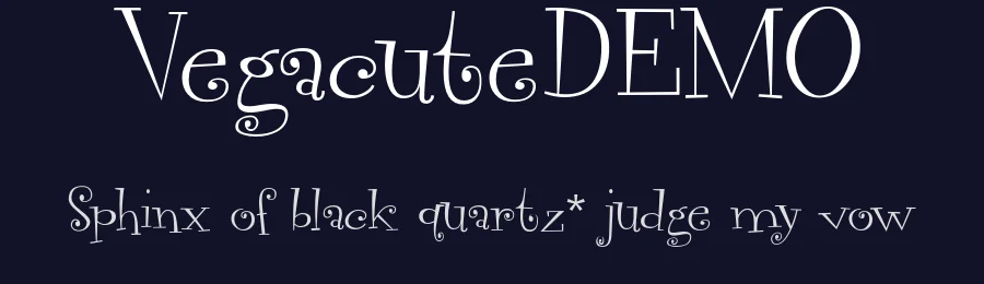 VegacuteDEMO by Jakob Fischer / pizzadude.dk — Display Font — thumbnail 2