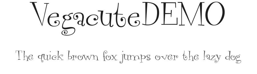 VegacuteDEMO by Jakob Fischer / pizzadude.dk — Display Font