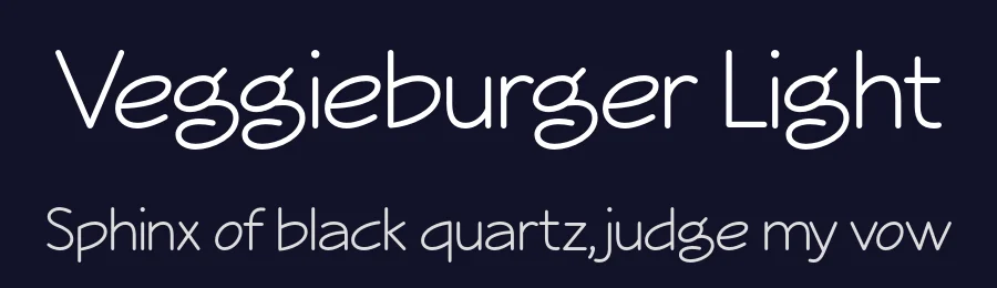 Veggieburger Light by Robby Woodard — Display Font — thumbnail 2