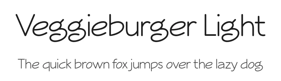 Veggieburger Light by Robby Woodard — Display Font