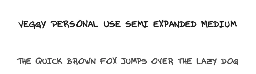 VEGgY PERSONAL USE Semi expanded Medium by Billy Argel — Display Font