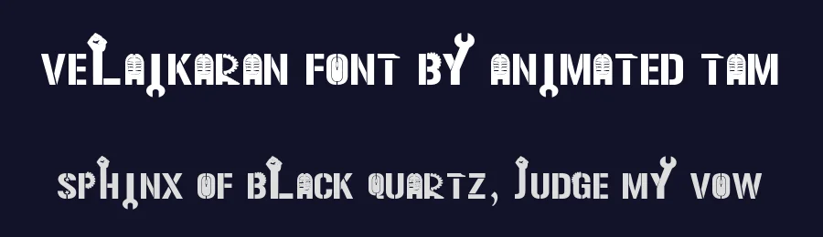 Velaikaran Font By Animated Tam — Display Font — thumbnail 2