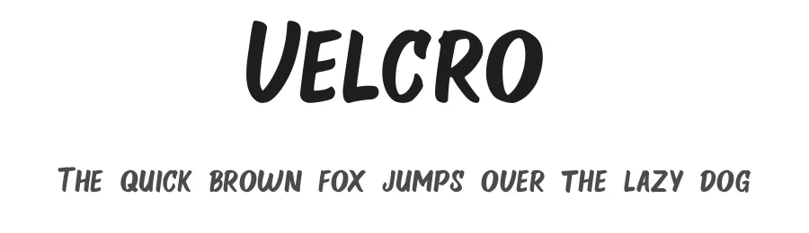 Velcro1 by Lukman Hidayat — Script Font