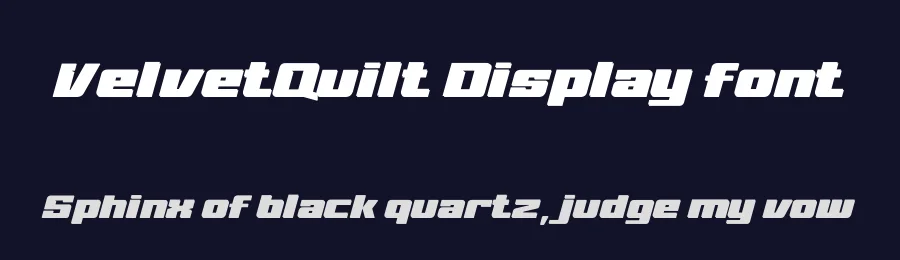 VelvetQuilt Display font — Display Font — thumbnail 2