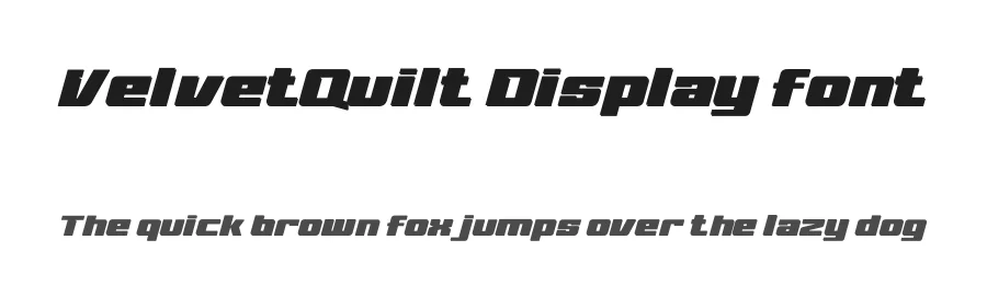 VelvetQuilt Display font — Display Font