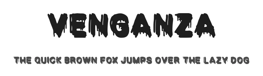 VENGANZA by Woodcutter Manero — Display Font