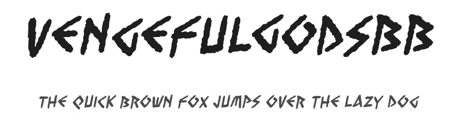 VengefulGodsBB by Nate Piekos — Display Font
