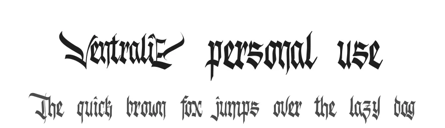 Ventralie personal use by Donis Miftahudin — Display Font