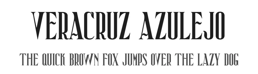 Veracruz Azulejo by Miguel Ángel Tejada Muñoz — Display Font