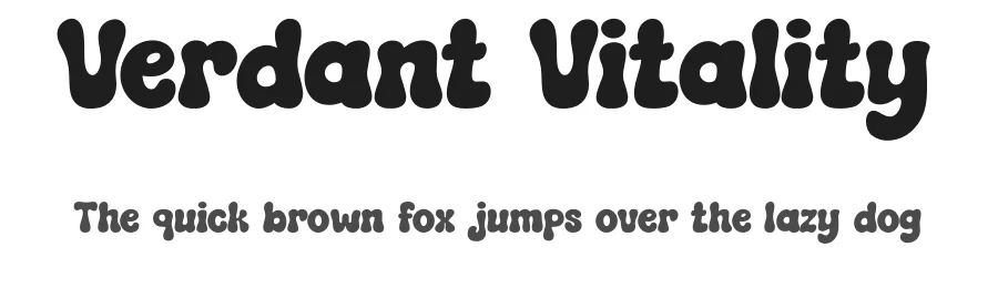 Verdant Vitality — Display Font