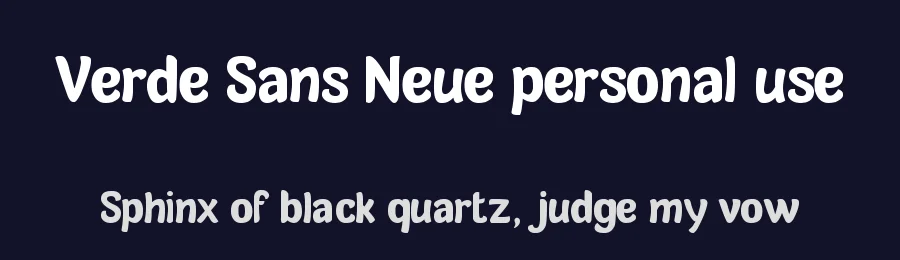 Verde Sans Neue personal use — Display Font — thumbnail 2