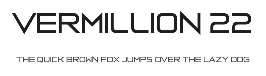 Vermillion 22 by Allison J James — Display Font