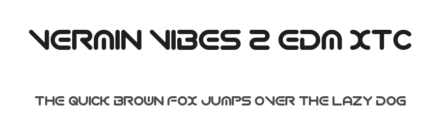 Vermin Vibes 2 EDM XTC by Andrew McCluskey — Display Font