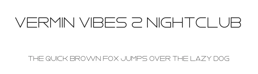 Vermin Vibes 2 Nightclub — Display Font
