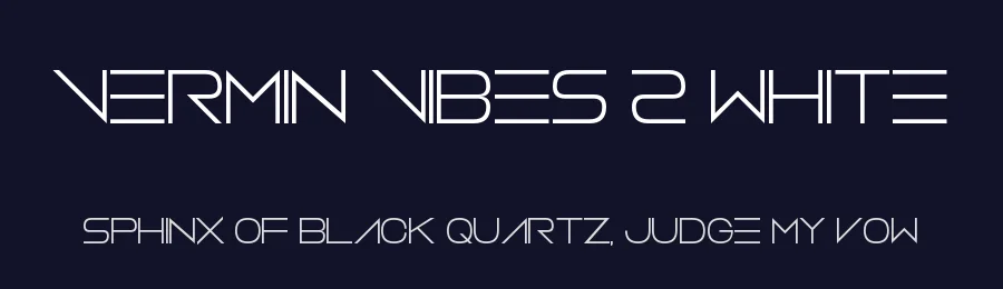 Vermin Vibes 2 White — Display Font — thumbnail 2