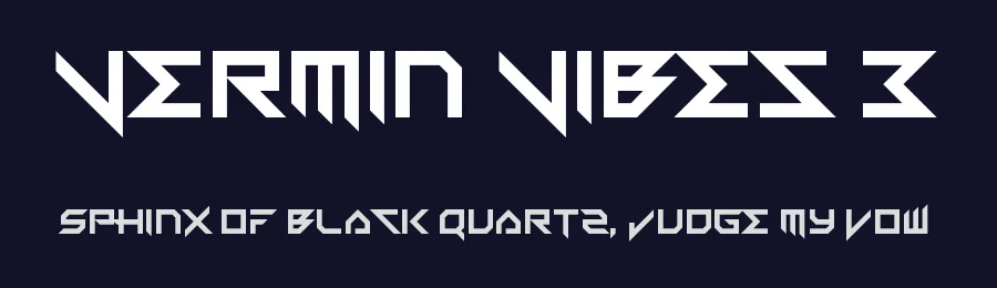 Vermin Vibes 3 — Display Font — thumbnail 2