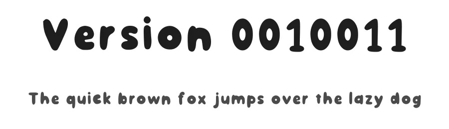 Version 0010011 — Display Font