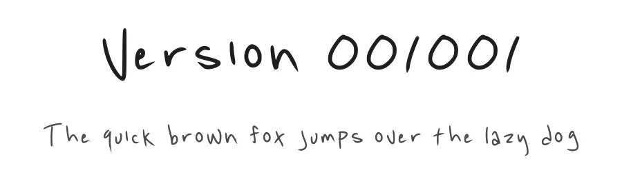 Version 001001 — Display Font