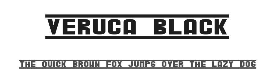 Veruca Black — Display Font