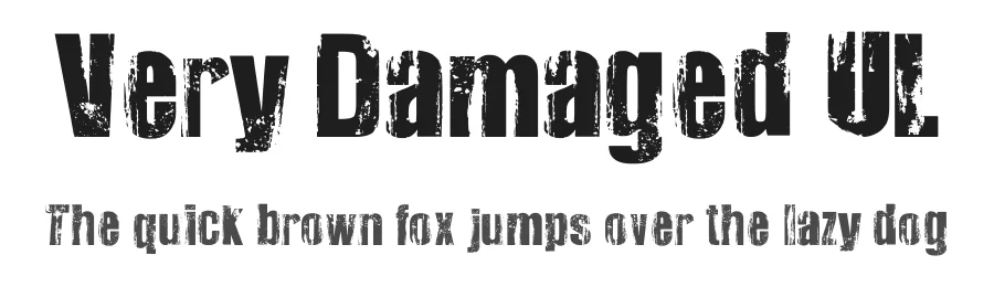 Very Damaged UL by Geoffrey Lee — Display Font