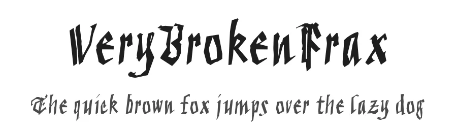 VeryBrokenFrax — Display Font