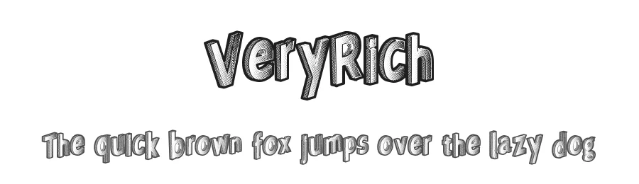 VeryRich by Xerographer Fonts Max Infeld — Display Font
