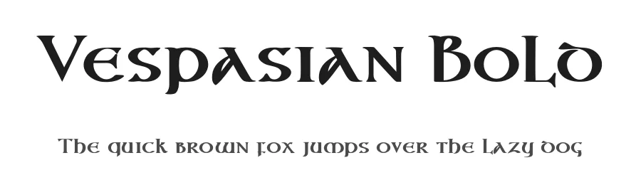 Vespasian Bold by Feorag NicBhride — Display Font