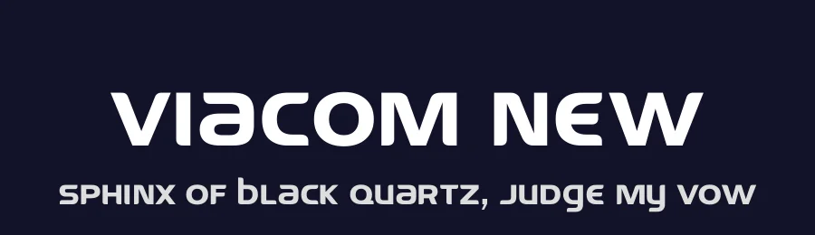 Viacom New — Display Font — thumbnail 2