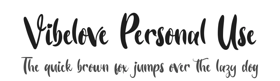 Vibelove Personal Use by Alif Ryan Zulfikar — Display Font