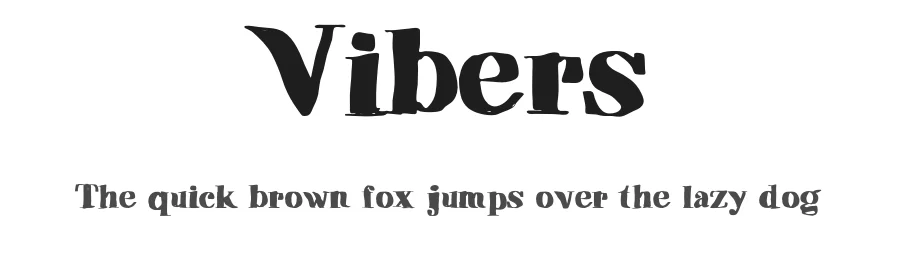 Vibers by zatari — Display Font