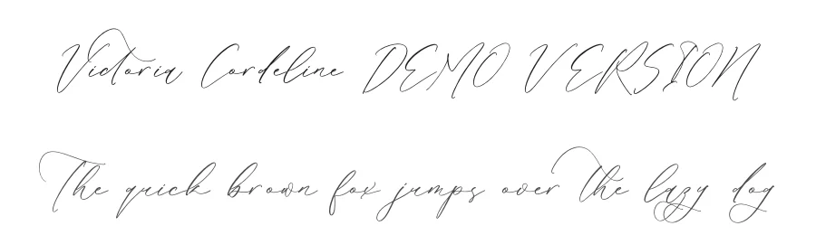 Victoria Cordeline DEMO VERSION by Heru Utama Putra — Script Font